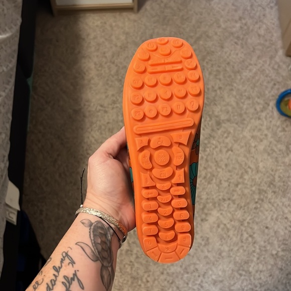 Women's Floral Print Flat Boat Shoes - Picture 5 of 5